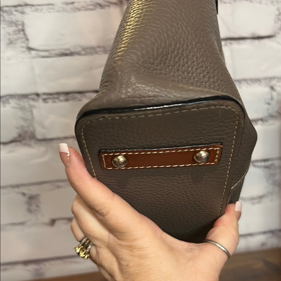 Dooney Bourke Brown Leather Tote Bag - Picture 4 of 15